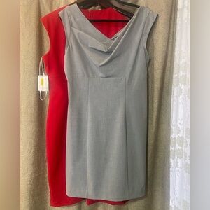 Calvin Klein Gray and Red Women's Dresses grey is Express